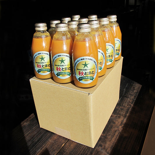秋とまとジュース２００ｍｌ×１２本入り　１００％　無塩・無添加　晩秋南会津産桃太郎使用　ふるさと納税返礼品　土っ子田島ファーム　福島県/南会津  ギフト