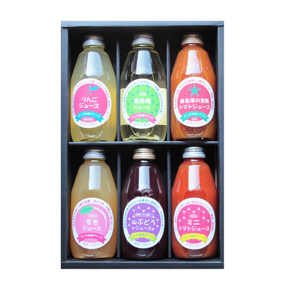 会津・福島の恵みジュースギフト２００ｍｌ×6本入り　おまかせセット　自社製造　土っ子田島ファーム　福島県/南会津 ギフト
